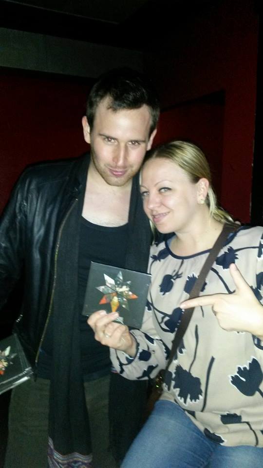 With the lead singer of Pommez Internacional