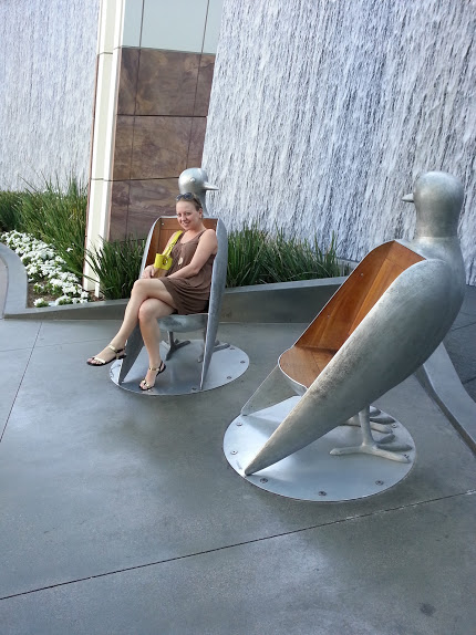I mean, how cool are these pigeon (or dove?) chairs outside the Aria?