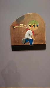 hebru brantley art exhibit chicago cultural center parade day rain flyboy on wood