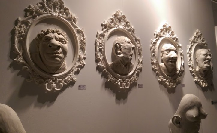 rodrigo lara zendejas art white plaster faces