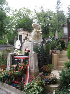 Chopin's grave at Pere Lachaise Cemetery in Paris