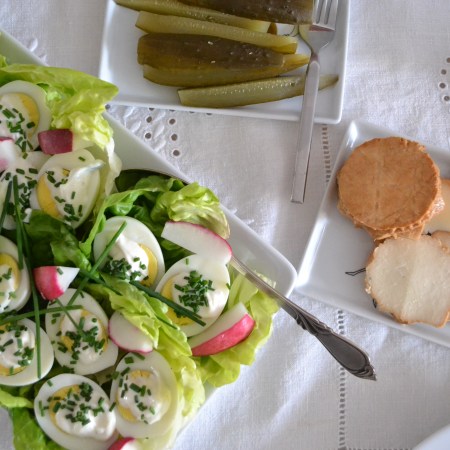 easter eggs jajka polish cheese pickles ogorki kiszone ser