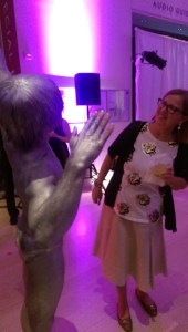 art institute modern wing evening associates night heist gala charles ray silveer body paint