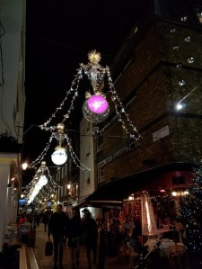 london december holiday lights st christopher's square