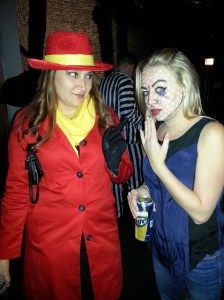 pop art girl halloween makeup carmen sandiego